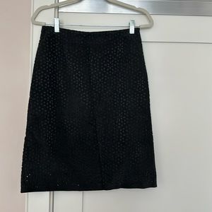 Theory - black laser cut Suede Skirt -  size 4